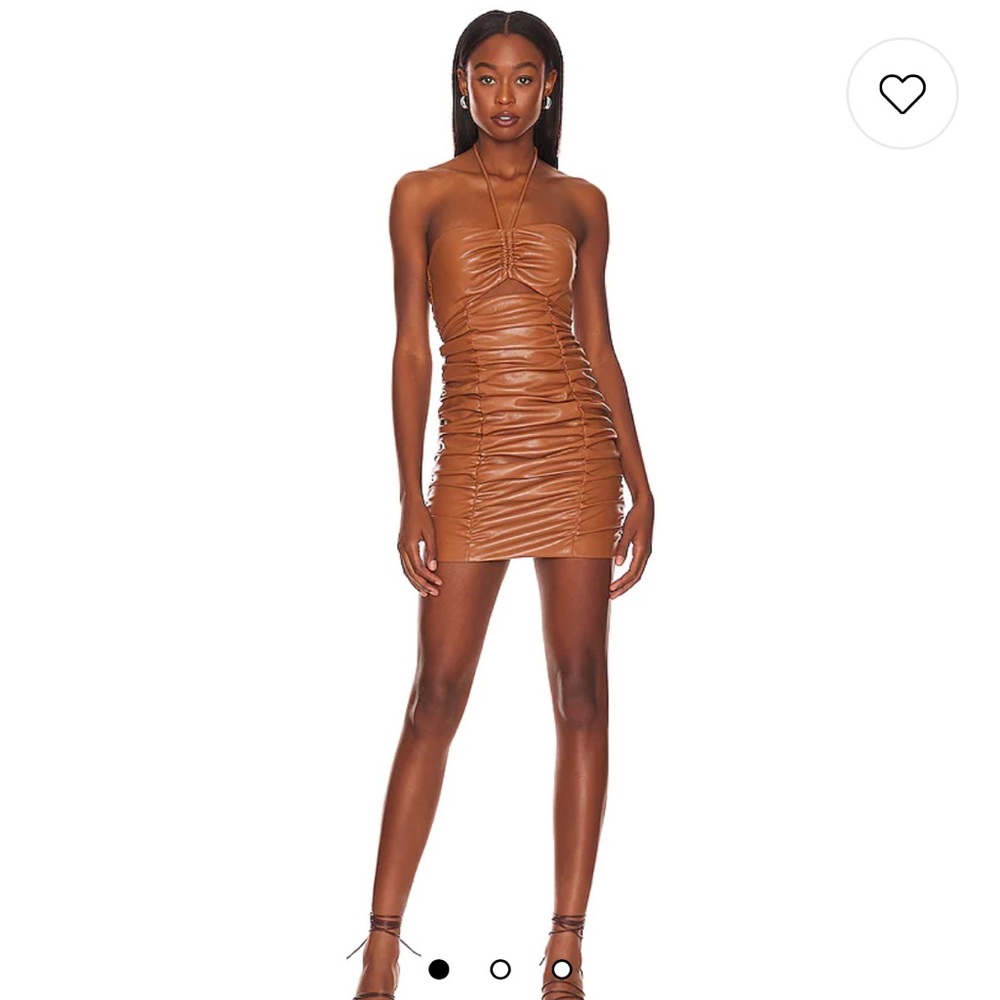 LOVERS AND FRIENDS Faux Leather Nikki Mini Dress
